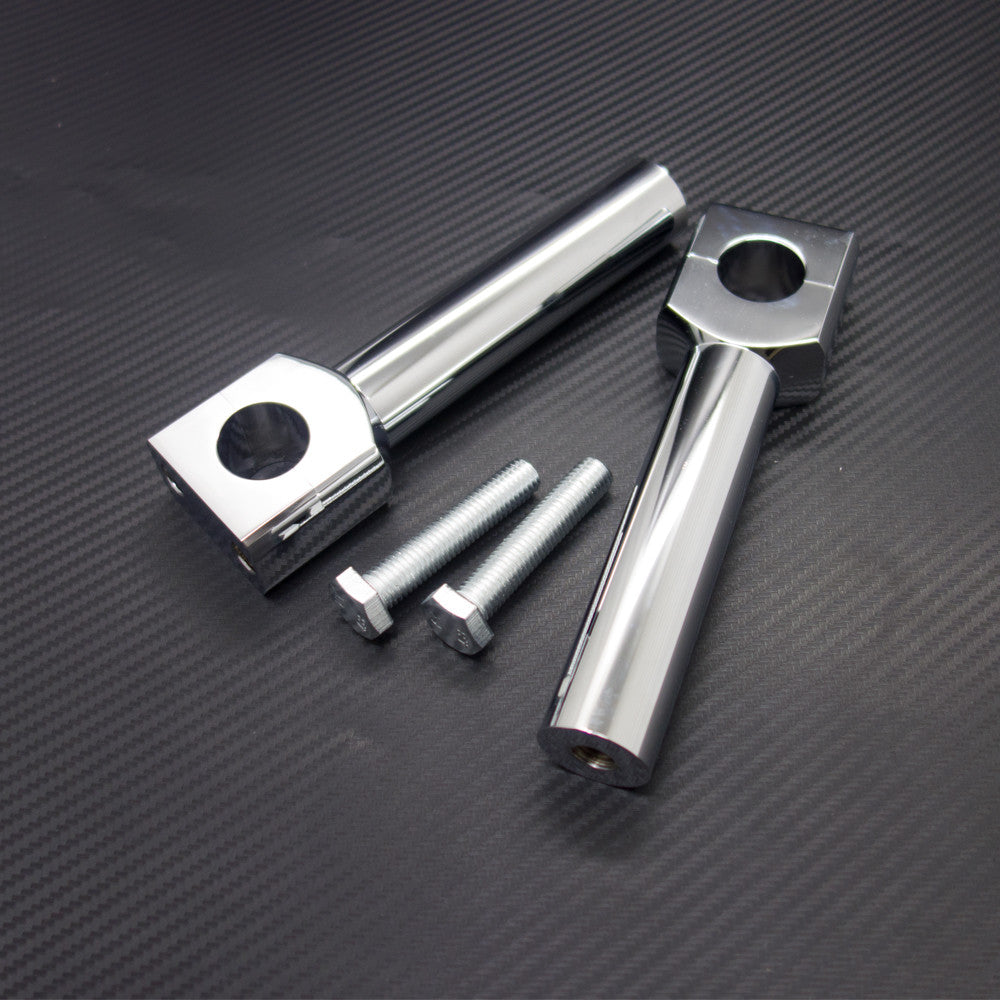 1'' Chrome Motorcycle Billet Handlebar Bar Risers Bars Mount Clamp For Harley
