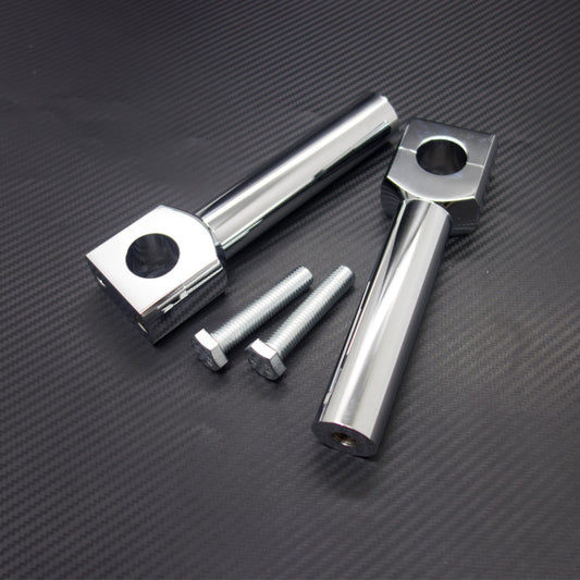 1'' Chrome Motorcycle Billet Handlebar Bar Risers Bars Mount Clamp For Harley