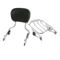 Sissy Bar Backrest Pad Luggage Rack Fit For Harley Touring Street Glide 09-25