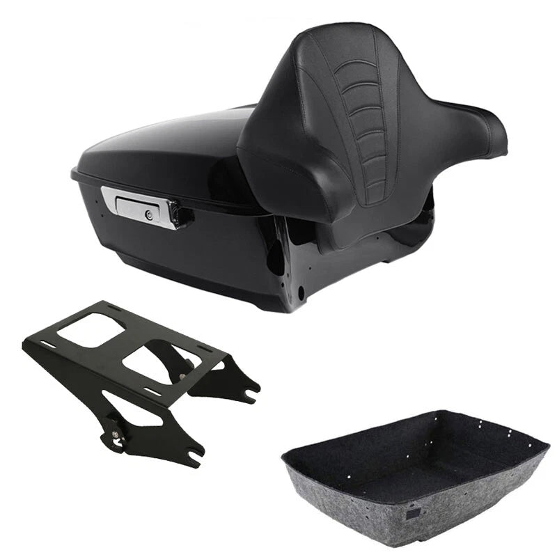 King Trunk Luggage Backrest Mount Rack Fit For Harley Road Street Glide 14-2026