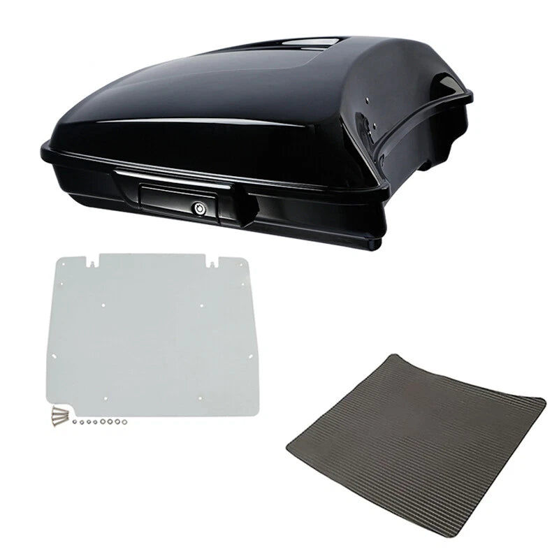 Black Razor Trunk & Base Plate Fit For Harley Touring Cvo Road Glide 2014-2026