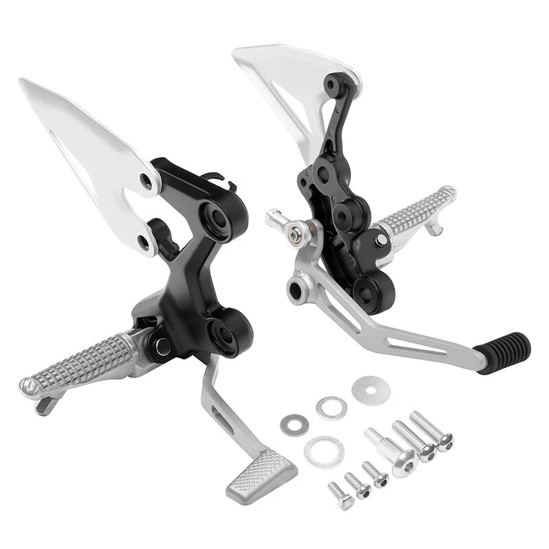 Driver Footpegs Pegs Bracket Fit For Kawasaki Ninja 400 2018-2024 Z400 2019-2024