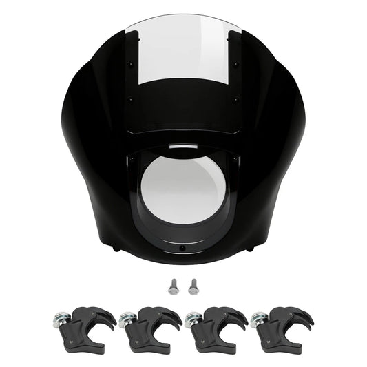 Quarter Front Headlight Fairing Windshield 39mm Fork Clamps Fit For Harley Dyna