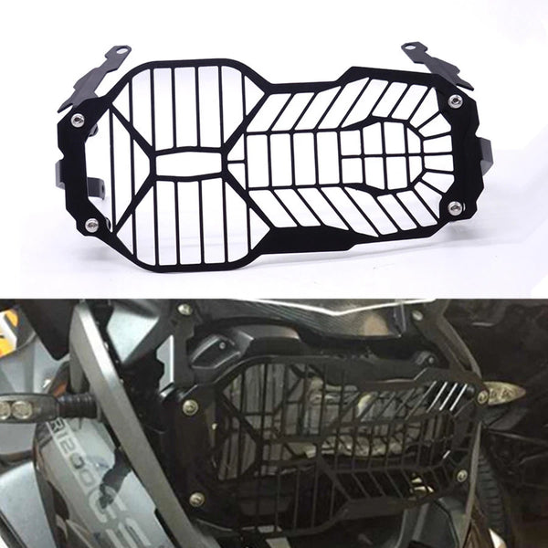 Black Headlight Lamp Grill Guard Cover Protector For BMW R1200GS 2013-2015