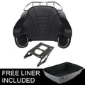Matte Black Trunk Pad Rack Speaker Mount Fit For Harley Touring Road King 14-26