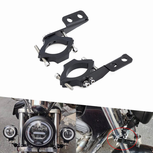 28mm-54mm Fork Tube Mount Bracket Clamps For Turn Signal Driving Spot Fog Light