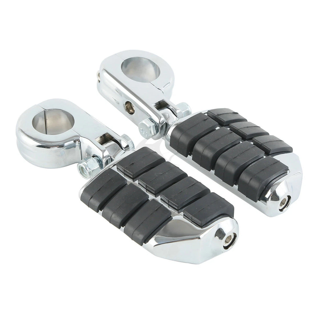 Universal 1 1/4" Wing Footpeg Peg Mount Clamp Fit For Harley Touring Road Glide