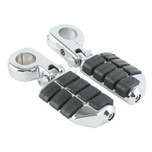 Universal 1 1/4" Wing Footpeg Peg Mount Clamp Fit For Harley Touring Road Glide