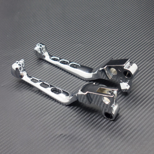 Chrome Skull Brake Clutch Lever For Harley Sportster XL883 XL1200 1996-2003