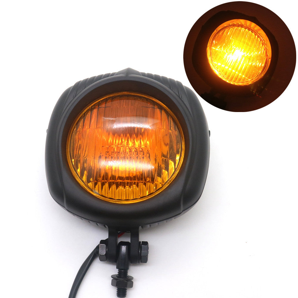 Motorcycle Black Metal Vintage Retro Headlight For Harley Chopper Bobber Custom