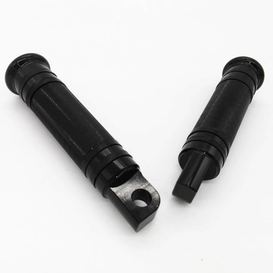 Black CNC Rear Front Foot Peg For Harley Touring Sportster Softail Dyna