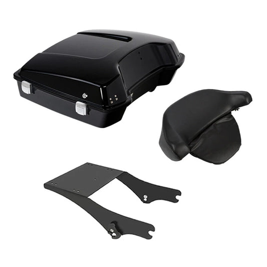 Black Razor Trunk Backrest Mount Fit For Harley Touring 1997-2008