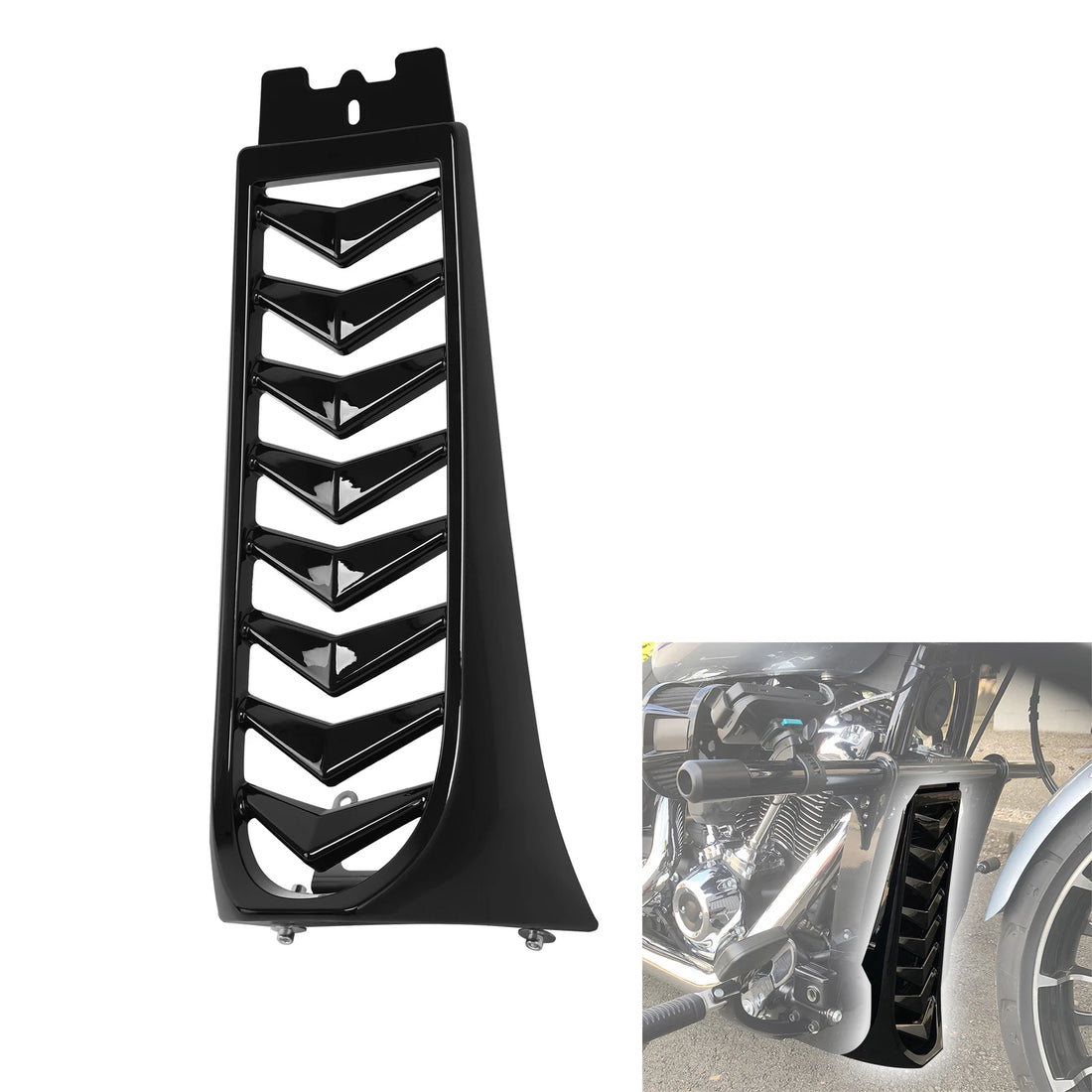 Chin Fairing Spoiler Lower Radiator Fit For Harley Softail Street Fat Bob 18-24