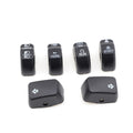 6Pcs Black Hand Control Switch Housing Button Cover Cap For Harley Softail Dyna