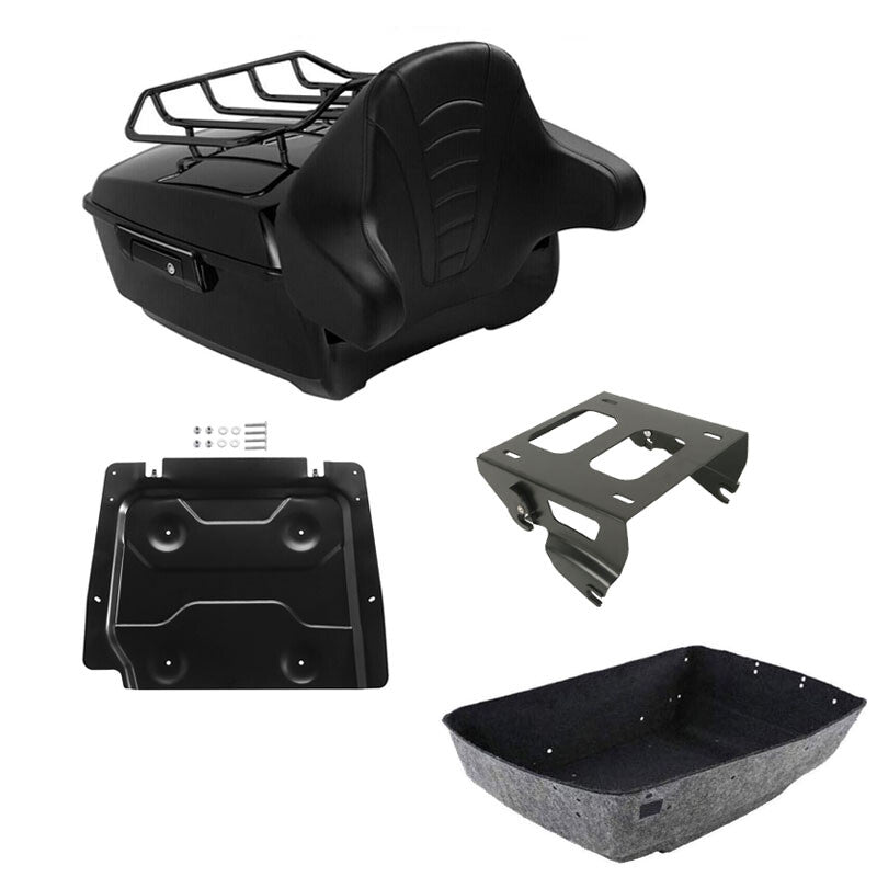 King Trunk Pad Solo Mount Rack Plate Fit For Harley Touring Street Glide 14-2026