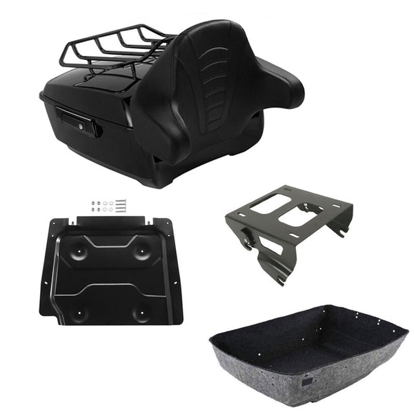 King Trunk Pad Solo Mount Rack Plate Fit For Harley Touring Street Glide 14-2026