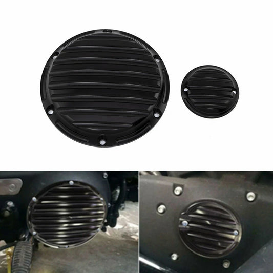 Black CNC Nostalgia Derby Timer Cover For Harley Sportster XL 1200 883 2004-2015