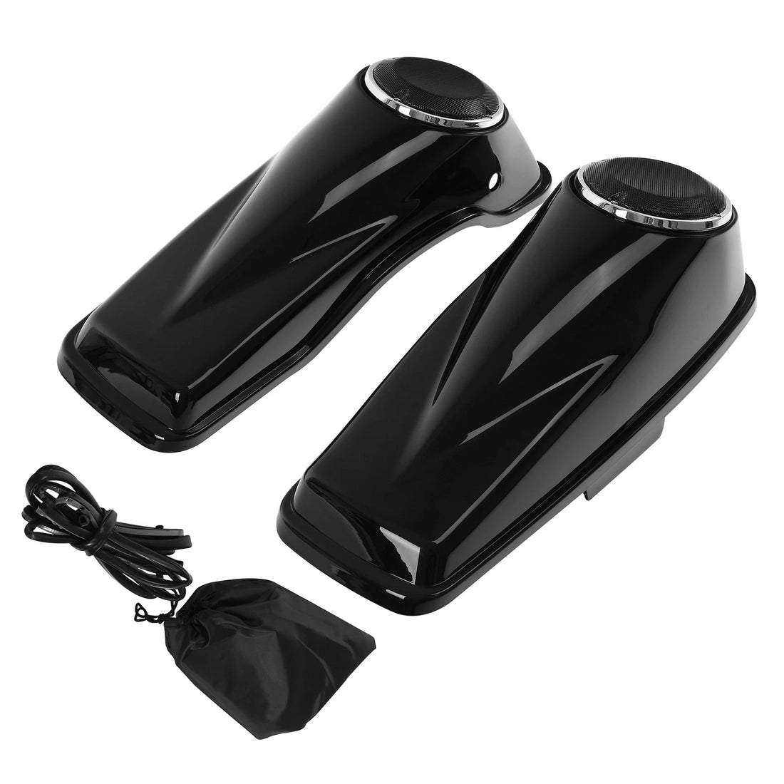Hard Saddlebags 6.5" Speaker Lids Fit For Harley Touring Road Glide 2014-2024