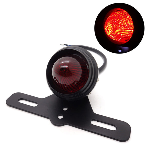 Motorcycle Black Retro Tail Brake Light Lamp For Harley Bobber Chopper Cafe Race