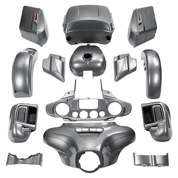 Fairings Bodywork Body Work Kit For Harley Electra Glide 2014-2023 Billet Silver