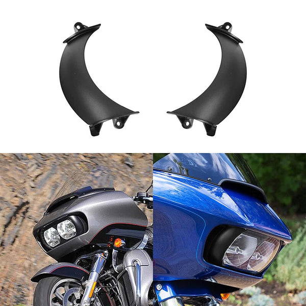 Front Headlight Fairing Vents Black Fit For Harley Touring Road Glide 2015-2023
