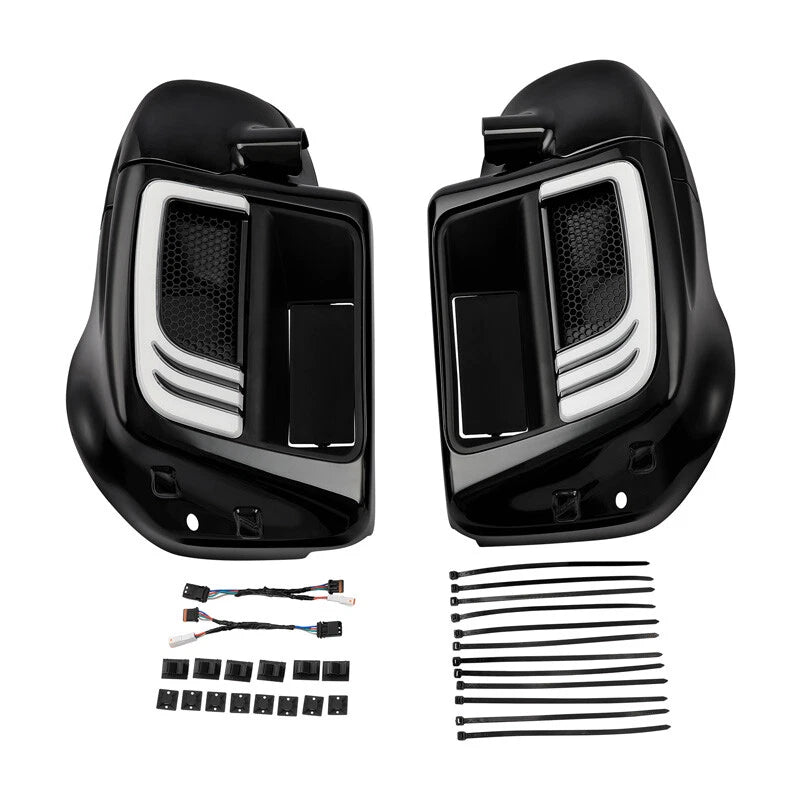 Lower Vented Leg Fairing & Turn Light Fit For Harley Street Road Glide 2014-2024