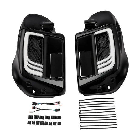 Lower Vented Leg Fairing & Turn Light Fit For Harley Street Road Glide 2014-2024