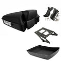 Matte Chopped Tour Trunk Backrest Mount Docking Fit For Harley Touring 2014-2026