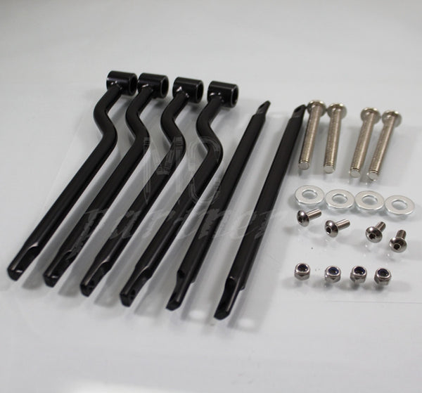 Black Saddle bag Support Bars Mount Bracket For Harley Kawasaki Honda Yamaha