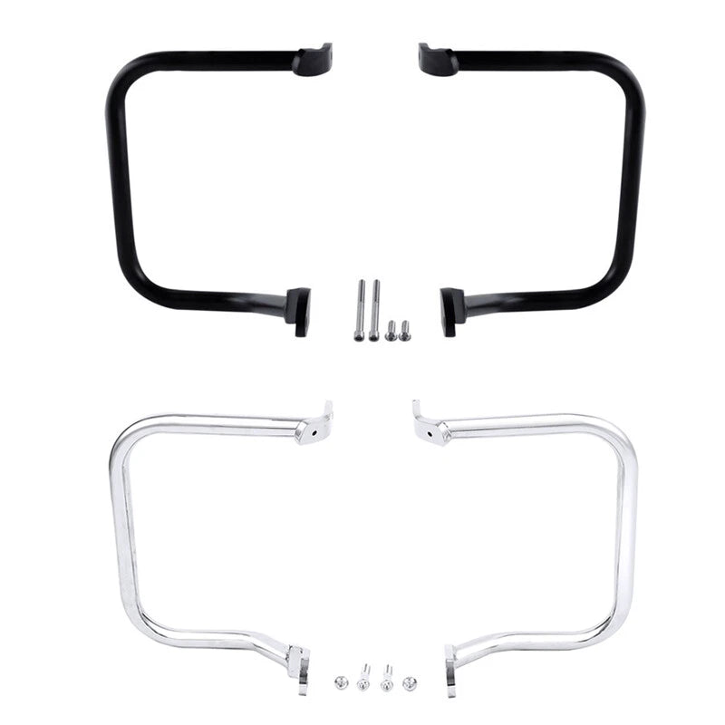 Rear Saddlebags Guard Rails Crash Bar Fit For Harley Heritage Softail 2000-2017
