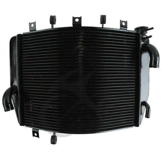 Black Radiator Engine Cooling Cooler Fit For Kawasaki Ninja ZX6RR ZX600 05-06