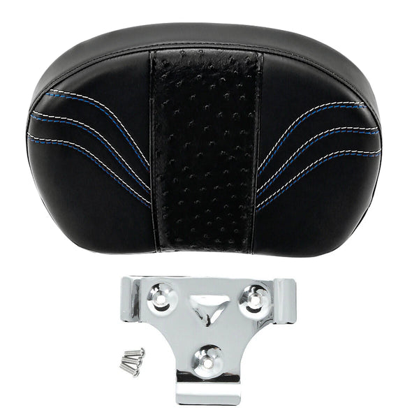 Black Passenger Backrest Pad Fit For Harley Road King Glide Electra Street Glide