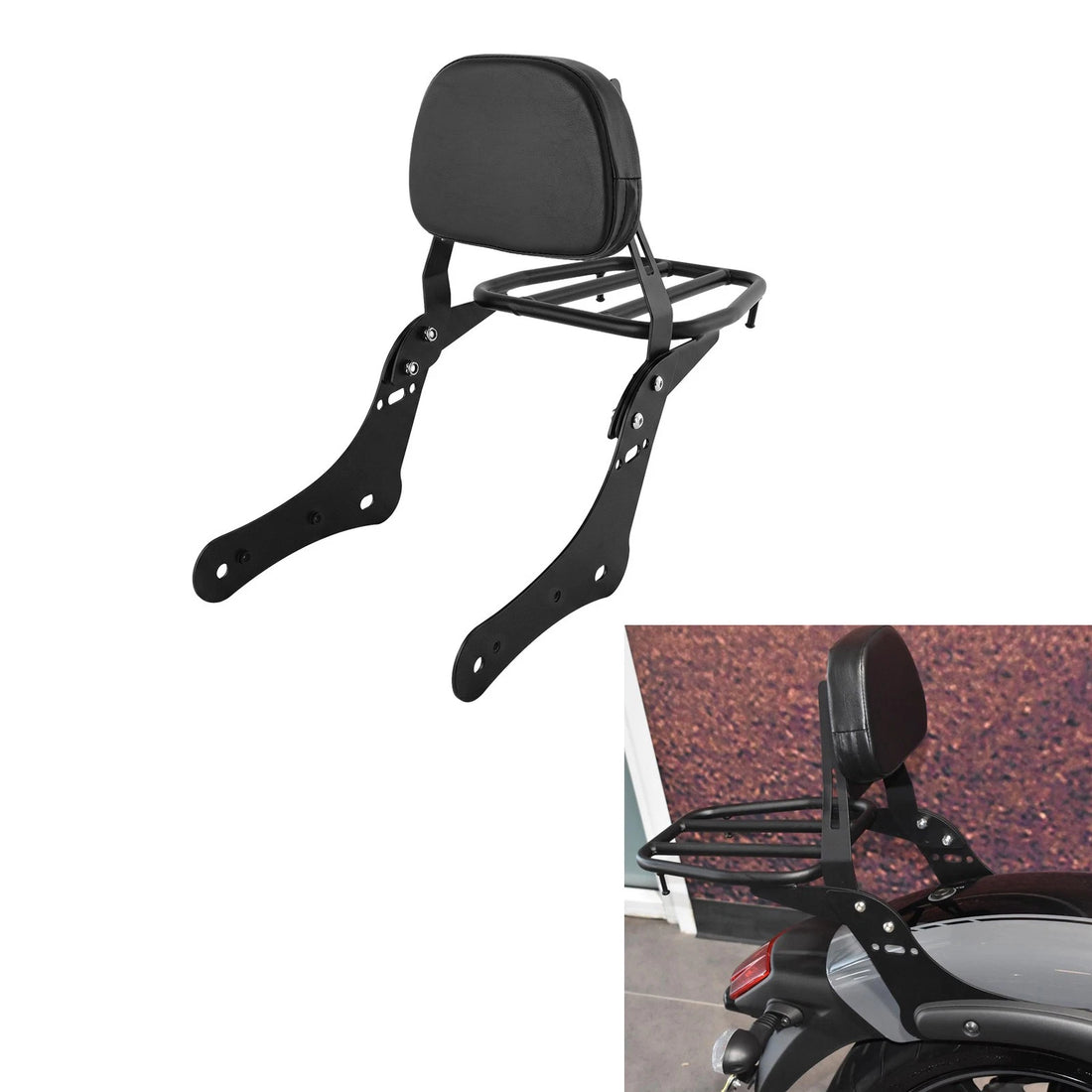 Fit For Kawasaki Vulcan S 650 15-23 Sissy Bar Back Rest with Luggage Rack