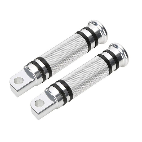 Silver CNC Rear Front Foot Peg For Harley Touring Sportster Softail Dyna