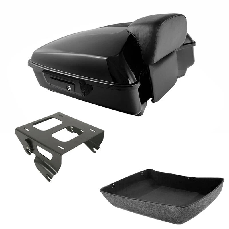Chopped Trunk Backrest Solo Mount Fit For Harley Touring Street Glide 14+