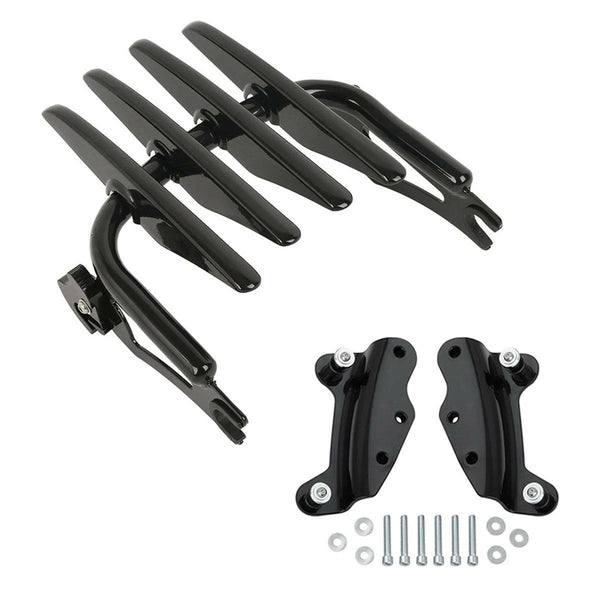 Black Stealth Luggage Rack Dock Hardware Kit Fit For Harley Street Glide 09-2013