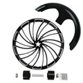 30" Front Wheel Rim Dual Disc Hub Fender Fit For Harley Road King ABS 1997-2021