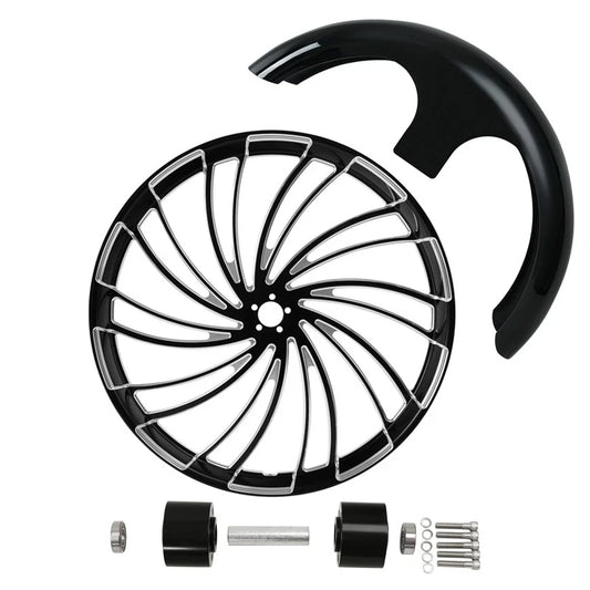 30" Front Wheel Rim Dual Disc Hub Fender Fit For Harley Road King ABS 1997-2021