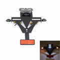 Adjustable Angle License Number Plate Frame Bracket With LED Turn Signal Light