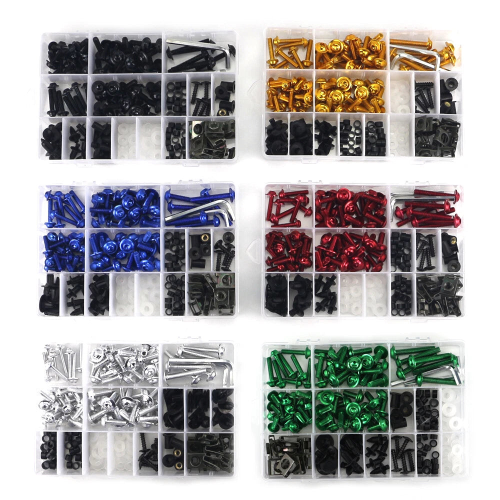 Motorcycle Sportbike Racing Fairing Body Kit Bolts Fastener Clips Screws Nuts