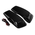 Vivid Black Hard Saddlebag Lids Fit For Harley Touring Models 2014-2023
