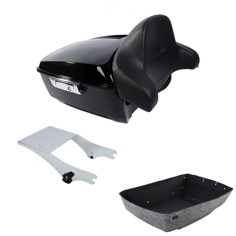 King Trunk 2 Up Mount Rack Backrest Fit For Harley Touring 97-2008