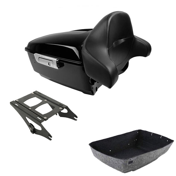 King Trunk Backrest Pad Mount Fit For Harley Touring Cvo Road Glide 2014-2026 25