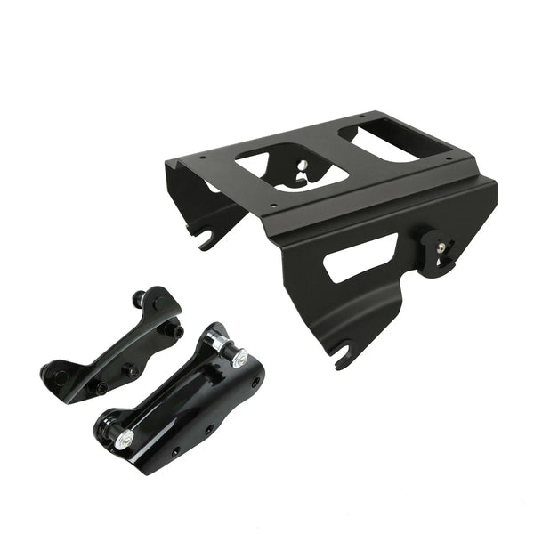 Black Detachable Solo Mounting Rack w/ Docking Fit For Harley Road Glide 09-2013