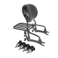 Black Backrest Sissy Bar Rack & Mount Spools Fit For Indian Chieftain 14-24 21