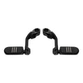 1.25" 32mm Gloss Black Long Angled Highway Engine Guard Foot Pegs Kit For Harley