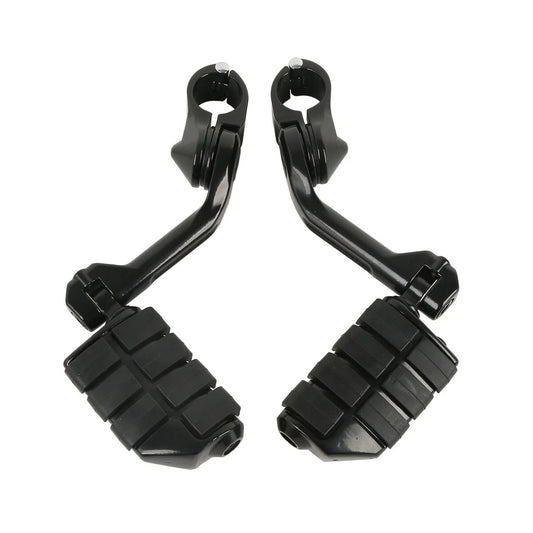 32mm Highway Engine Guard Long Angled Foot Pegs Mount For Harley Touring Flhtcu
