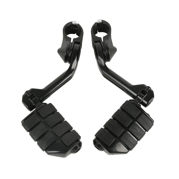 32mm Highway Engine Guard Long Angled Foot Pegs Mount For Harley Touring Flhtcu