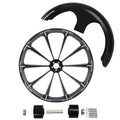 30" Front Wheel Rim & Hub Dual Disc Fender Fit For Harley Street Glide 2008-2024