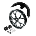 23'' Wheel Rim Dual Disc Hub Front Fender Fit For Harley Road Street Glide 97-08